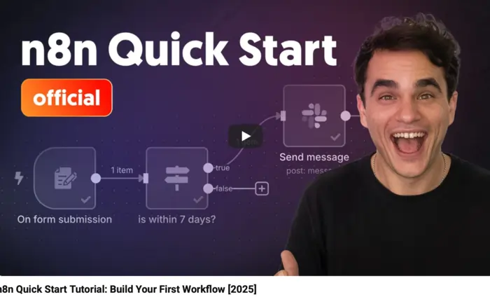 n8n Quick Start Tutorial: Build Your First Workflow 