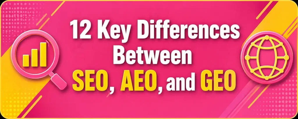 12 Key Differences Between SEO, AEO, and GEO