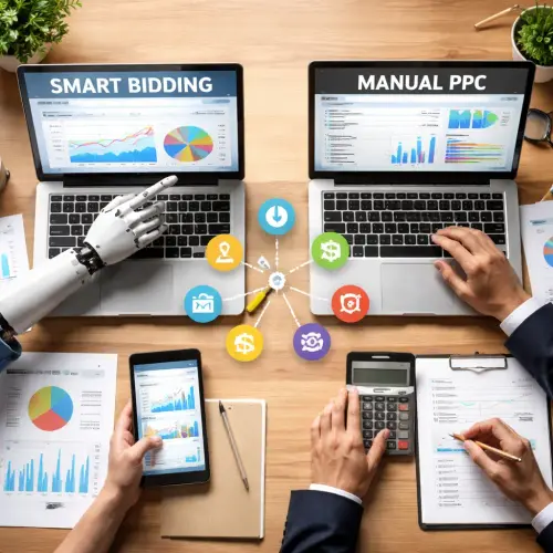 Smart Bidding vs Manual PPC, PPC bidding strategies compared, 8 facts about Smart Bidding